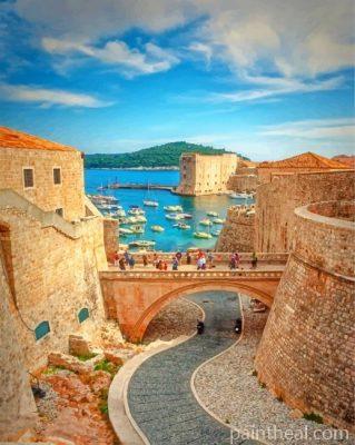 Muralles De Dubrovnik Cyprus Painting By Numbers Kits