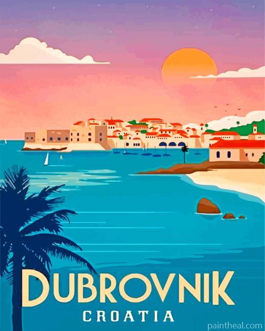 Croatia Poster Painting By Numbers Kits