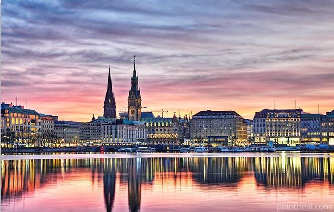 Hamburg Buildings River Cities Painting By Numbers Kits