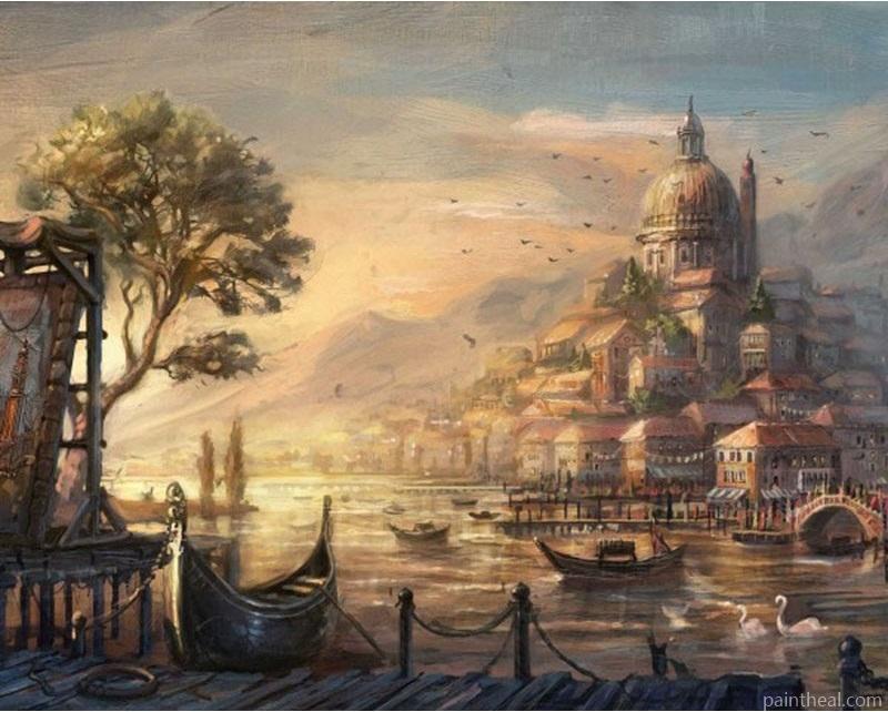 A Beautiful Lost in venice Cities Painting By Numbers Kits