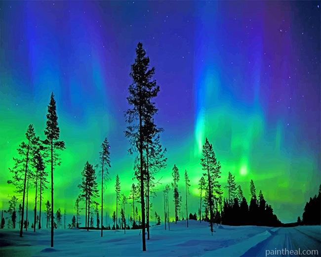 Arctic Aurora Landscape NEW Painting By Numbers Kits