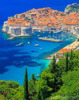 Croatia Walls Of Dubrovnik Painting By Numbers Kits
