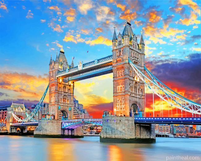 London England Tower Bridge Painting By Numbers Kits