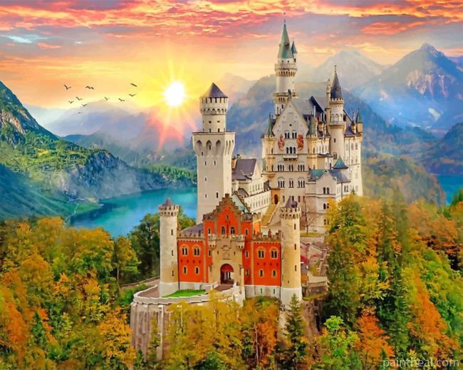 Neuschwanstein Castle Painting By Numbers Kits
