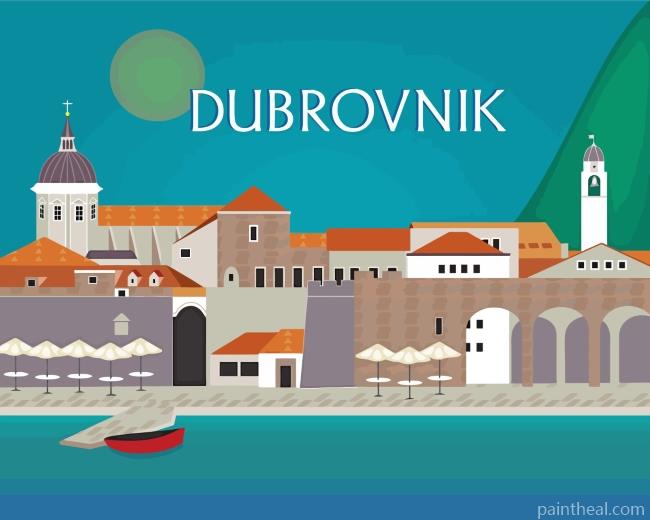 Croatia Dubrovnik Painting By Numbers Kits