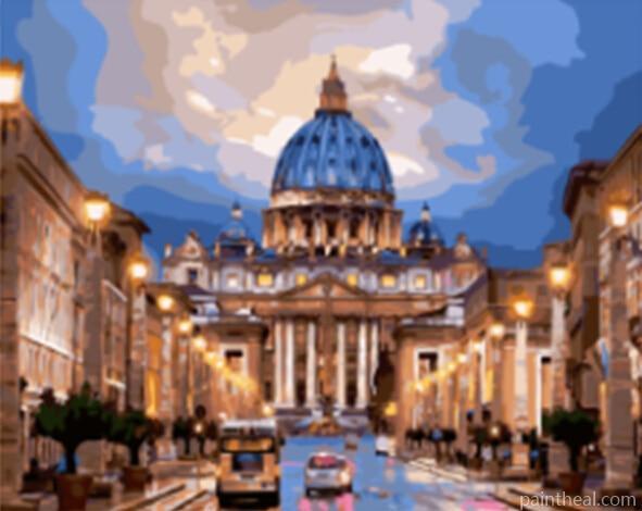 St. Peter's Basilica Vatican Cities Painting By Numbers Kits