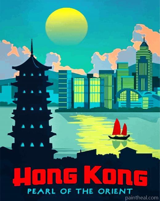Hong Kong Illustration Painting By Numbers Kits