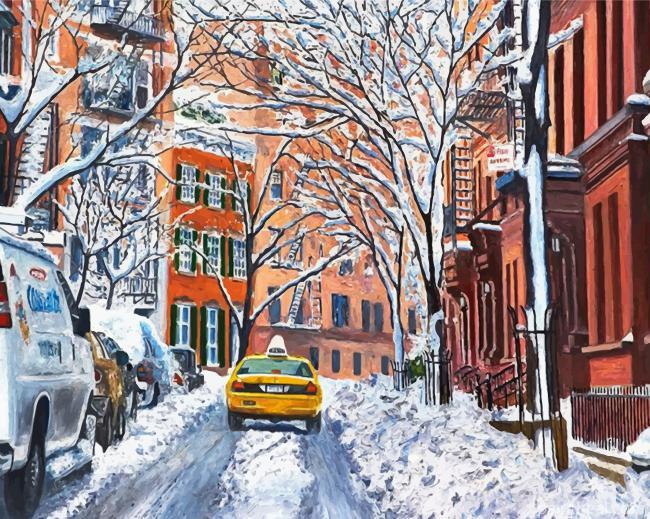 Snow New York City Painting By Numbers Kits