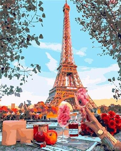 Paris Morning Cities Painting By Numbers Kits