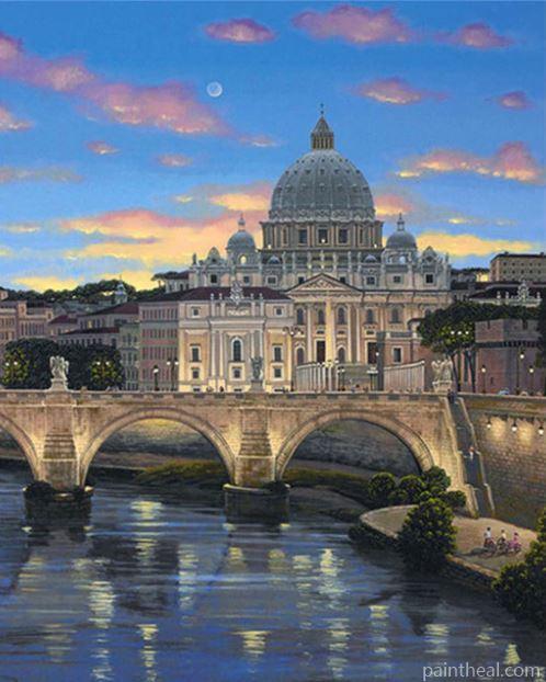 Rome From The West Side Cities Painting By Numbers Kits