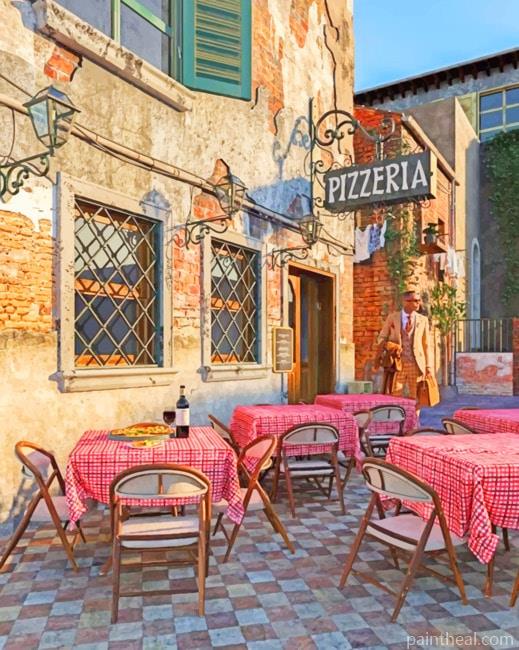 Italian Villa Restaurant NEW Painting By Numbers Kits