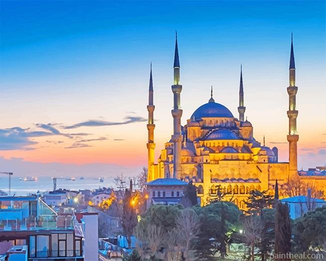Istanbul Night Turkey NEW Painting By Numbers Kits