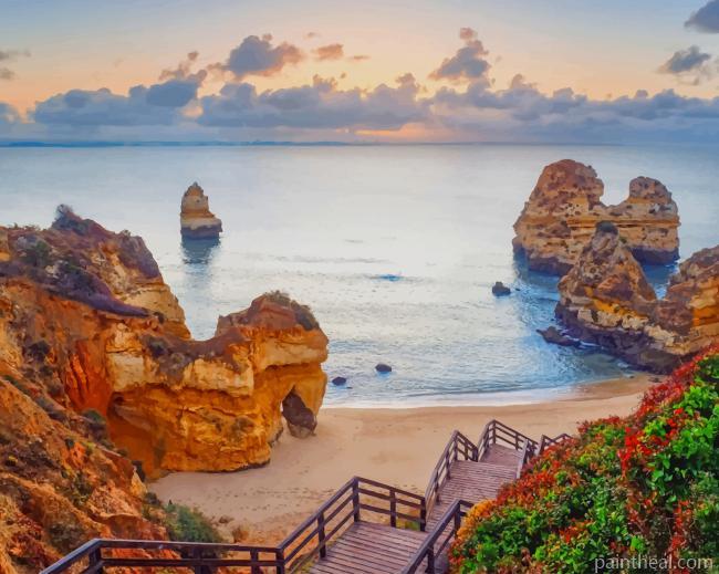 Praia Do Camilo Portugal NEW Painting By Numbers Kits