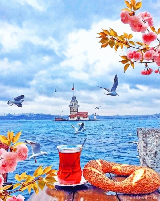 Istanbul And Tea Cities Painting By Numbers Kits