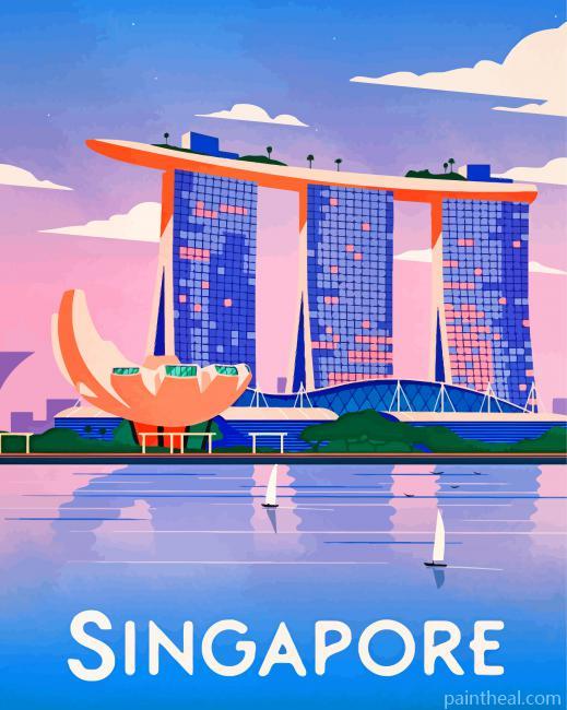 Singapore Illustration Painting By Numbers Kits