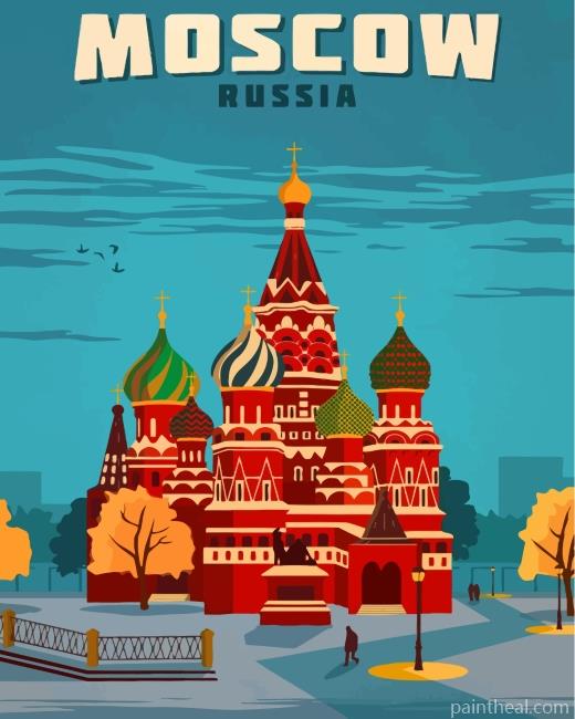 Saint Basils Cathedral Painting By Numbers Kits
