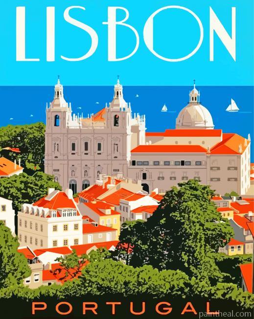 Lisbon Portugal Painting By Numbers Kits
