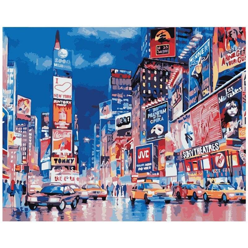 Times Square New York Cities Painting By Numbers Kits