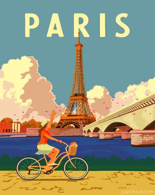 Paris City Poster Painting By Numbers Kits