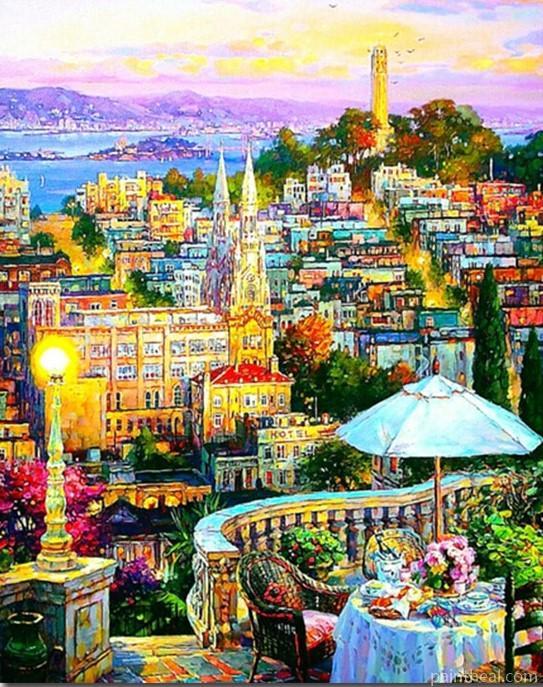 Naples Beautiful View Cities Painting By Numbers Kits