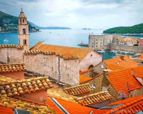Walls of Dubrovnik Croatia Painting By Numbers Kits