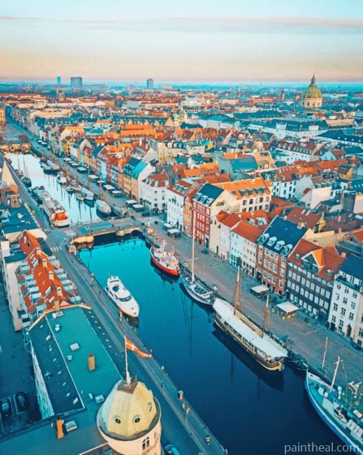 Canal In Riga Latvia Painting By Numbers Kits
