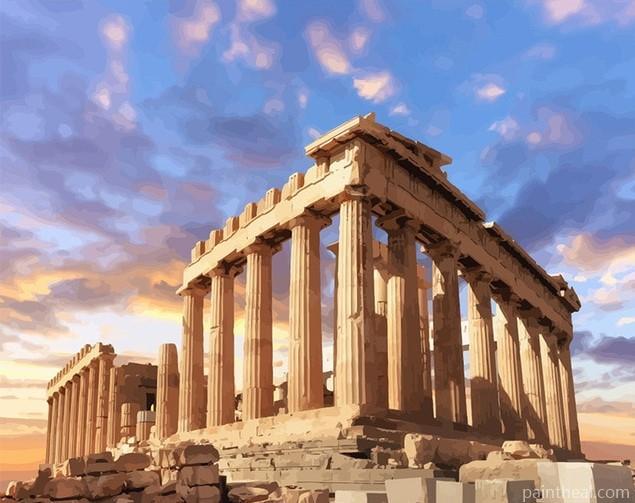 Parthenon Athena Cities Painting By Numbers Kits