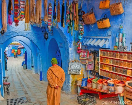 Moroccan Traditional Street Painting By Numbers Kits