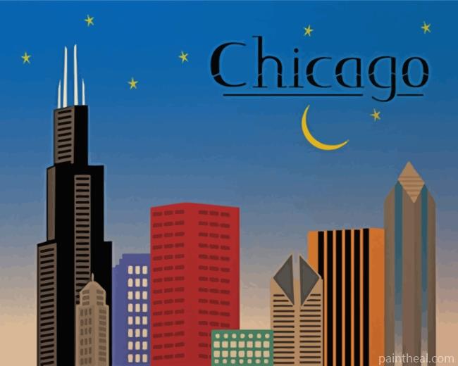 Chicago Illustration Painting By Numbers Kits