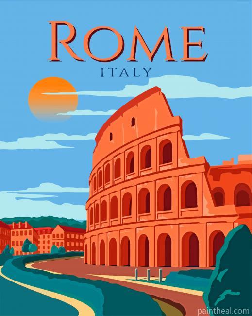 Amphitheatre Rome Painting By Numbers Kits