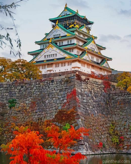 Osaka Castle Park Painting By Numbers Kits