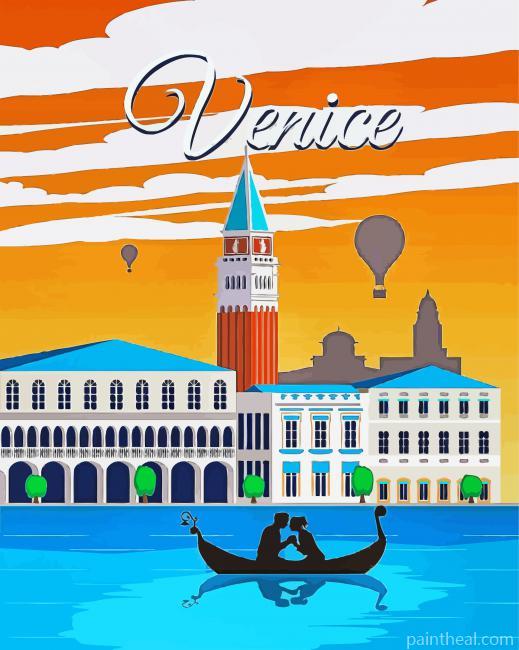 Couple In Venice Painting By Numbers Kits