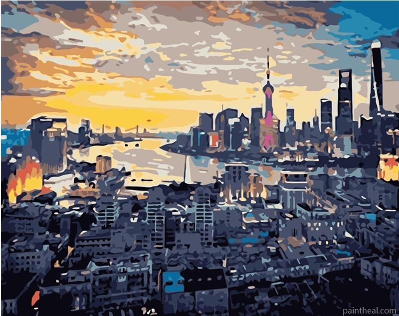 Shanghai Cities Painting By Numbers Kits