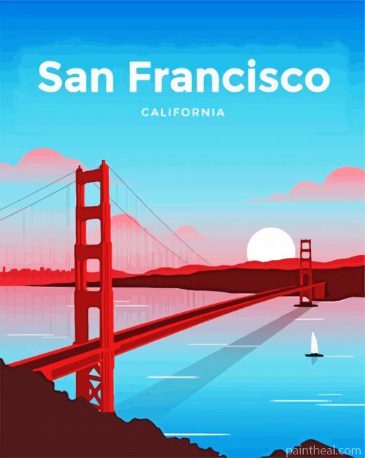 Golden Gate Bridge Painting By Numbers Kits