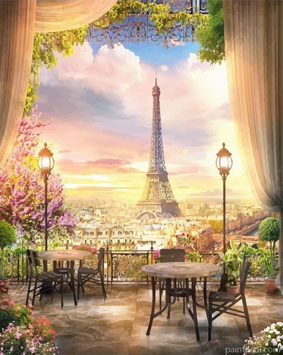 Nice View From Paris Painting By Numbers Kits
