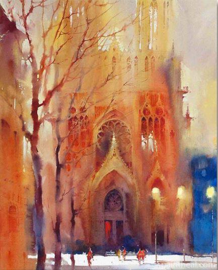 Paris Church Icon Cities Painting By Numbers Kits