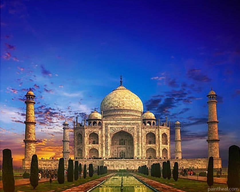 Taj Mahal India Cities Painting By Numbers Kits