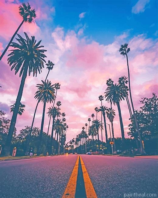 Los Angeles California Sunset NEW Painting By Numbers Kits