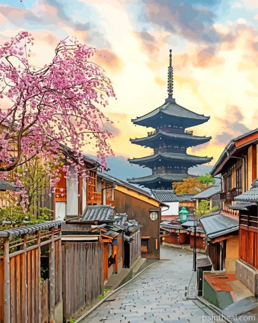 Yasaka Pagoda Temple Painting By Numbers Kits