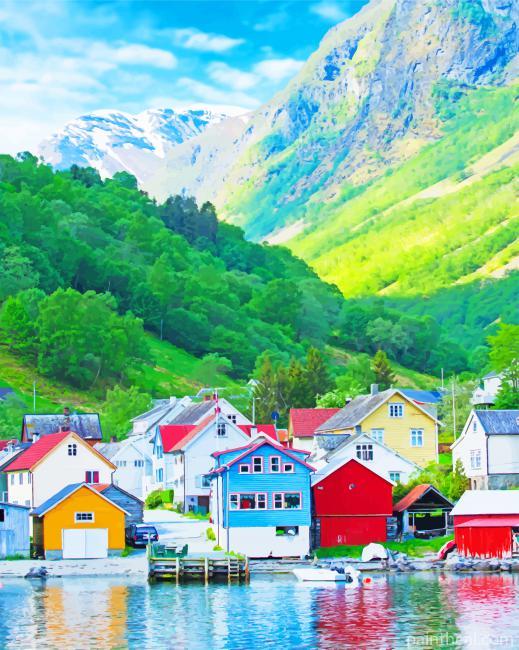Norway Colored Houses NEW Painting By Numbers Kits