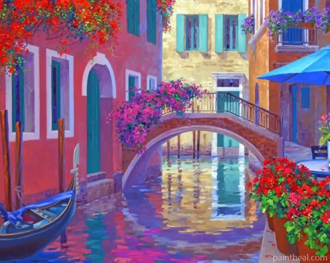 Venice Canal Bridge Painting By Numbers Kits