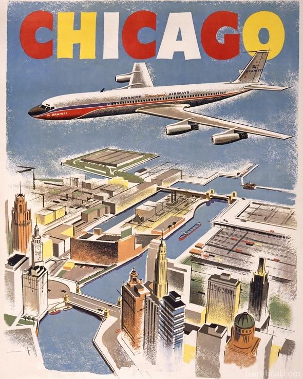 Poster of Chicago Cities Painting By Numbers Kits
