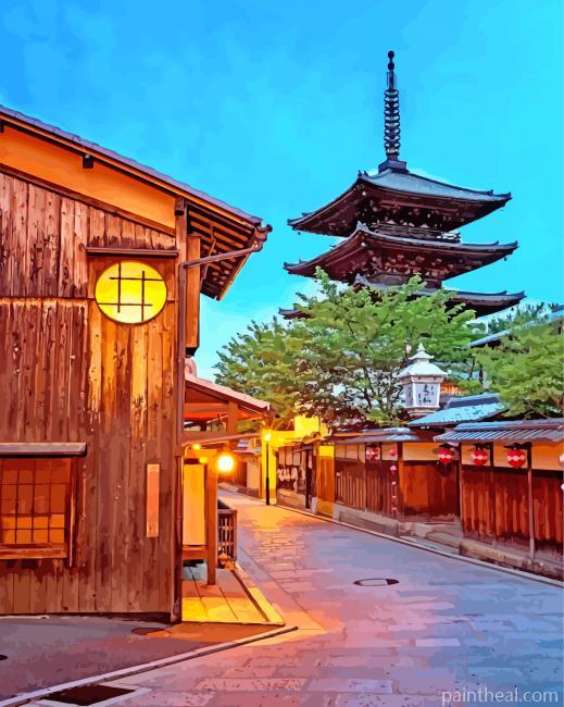 Yasaka Pagoda Japan Painting By Numbers Kits