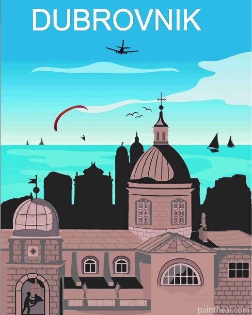 Croatia Dubrovnik Poster Painting By Numbers Kits