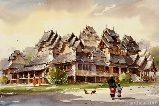Temple Of The Emerald Buddha Bangkok Cities Painting By Numbers Kits