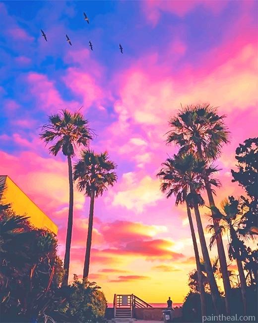 San Diego California Sunset NEW Painting By Numbers Kits