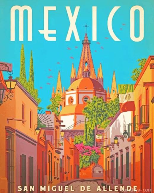 Mexico Illustrations Painting By Numbers Kits