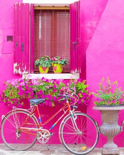 Bicycle In Burano Italy NEW Painting By Numbers Kits