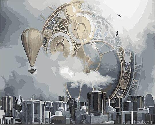 Steampunk City Cities Painting By Numbers Kits