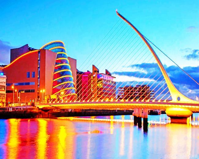 Cable Stayed Bridge Dublin Painting By Numbers Kits